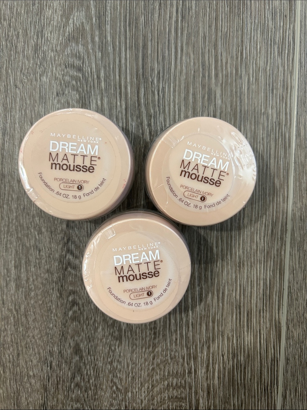 3X Maybelline Dream Matte Mousse Foundation - Porcelain Ivory (Light) FIR PRICE